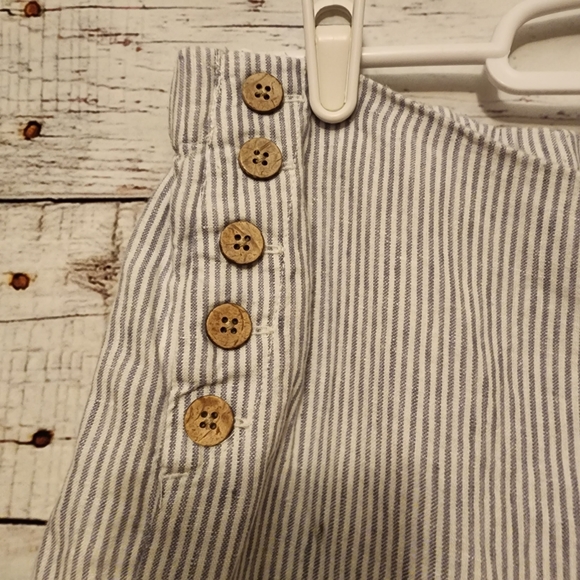 J.Jill Love Linen- Navy & White Nautical Striped 100% Linen Pants ...XS - Picture 3 of 11